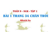 Bài 1 trang 34 Toán 9 Tập 1 Chân trời sáng tạo